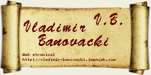 Vladimir Banovački vizit kartica